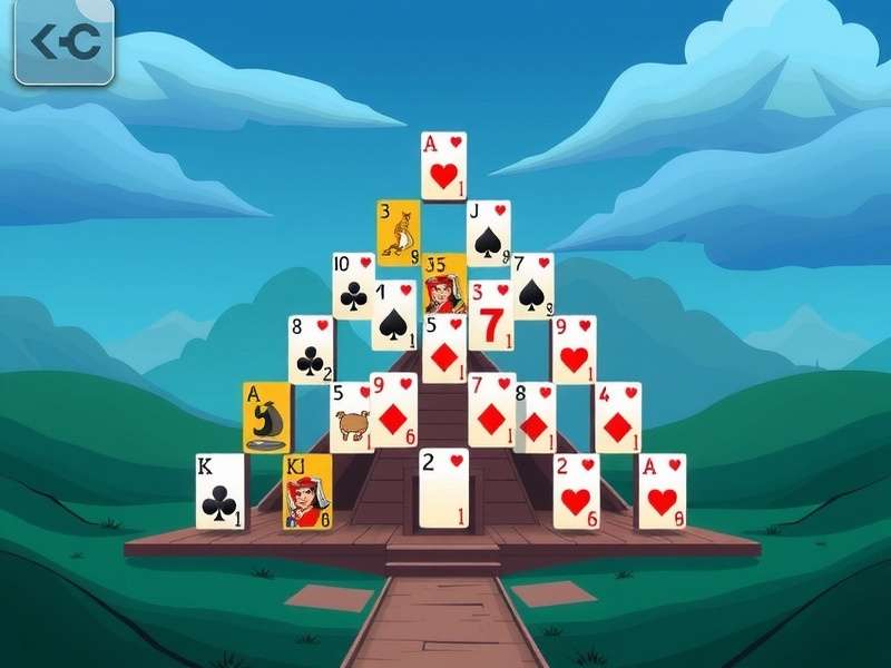 पिरामिड सॉलिटेयर गेमप्ले स्क्रीनशॉट