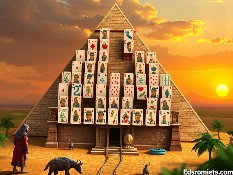 Free Pyramid Solitaire Ancient Egypt Game Screenshot
