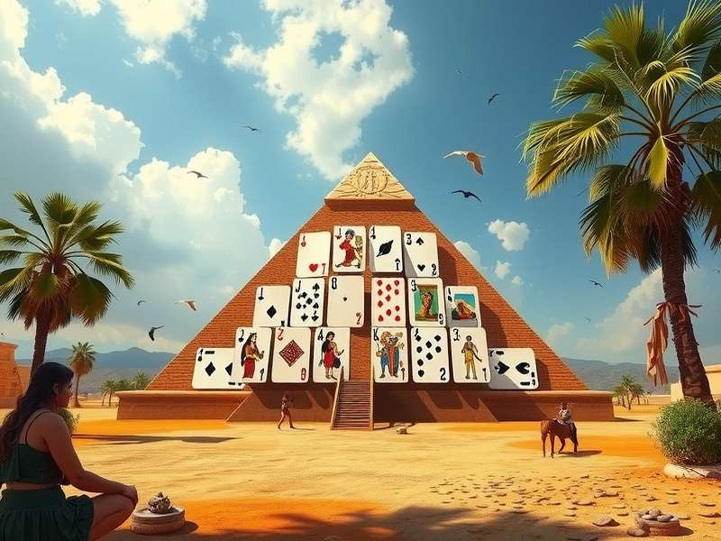 Pyramid Solitaire Ancient Egypt Game Interface