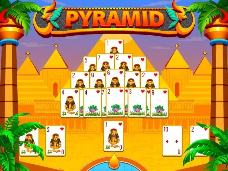 Pyramid Solitaire Ancient Egypt Game Screenshot